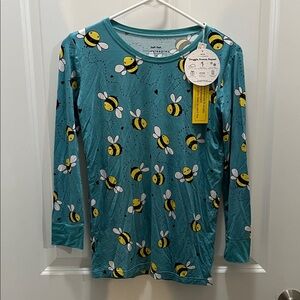 NWT Little Sleepies teal bee